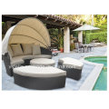 Outdoor Sun Lounger Canopy Mimbre Patio Jardín Rattan Daybed